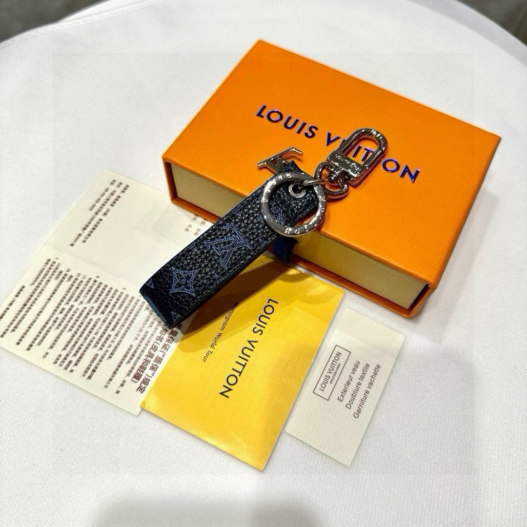 LV Monogram Leather Keychain